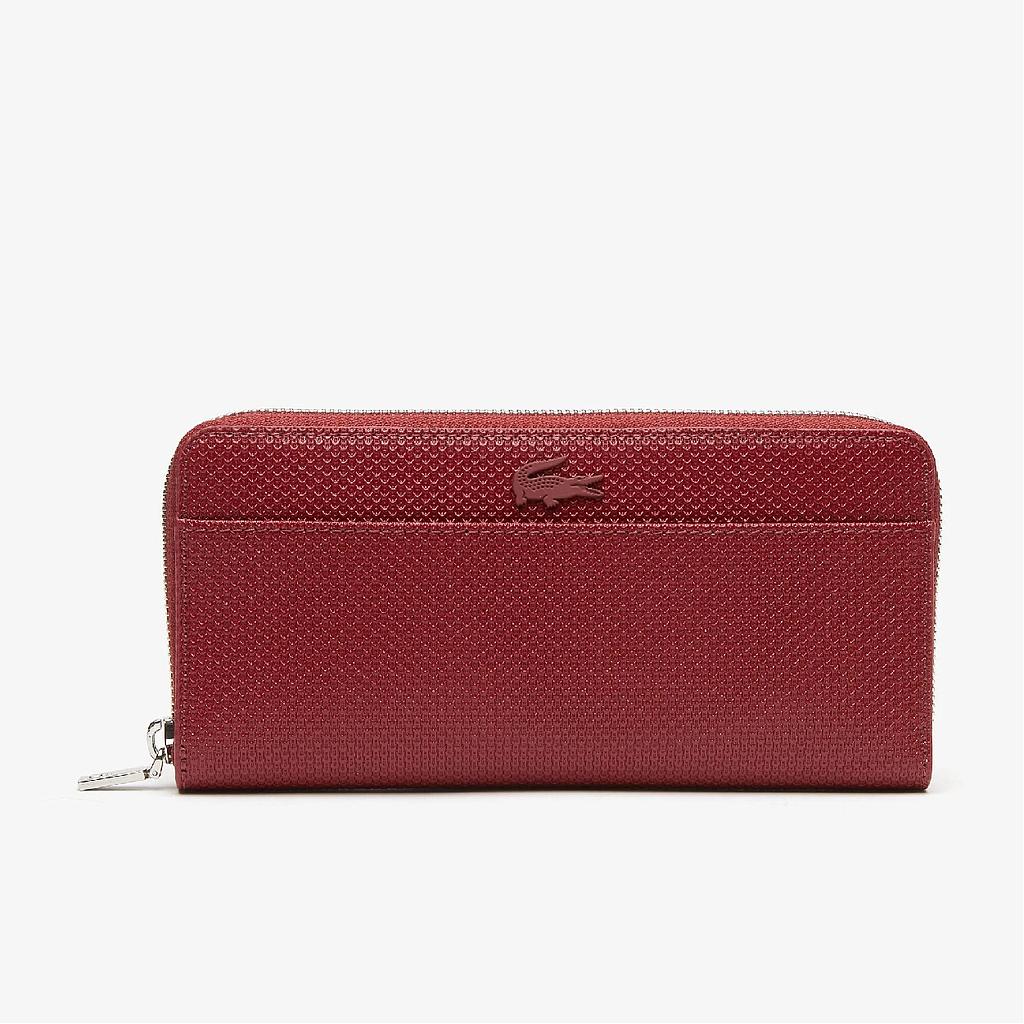 Unisex Chantaco Zipped Piqué Leather Large Wallet