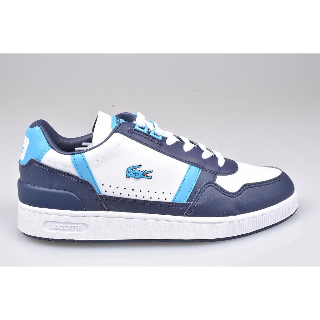 Men's Lacoste T-Clip Leather Colour Block Trainers