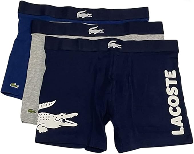 Men's Crocodile Waist Long Stretch Cotton Boxer Brief 3- ...