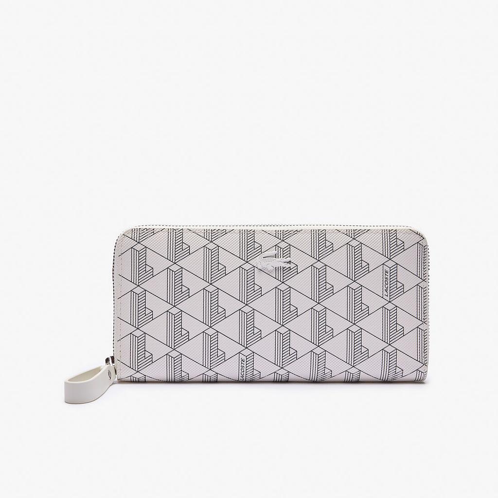 [NF3958DG] Women's Monogram Print Zip Wallet