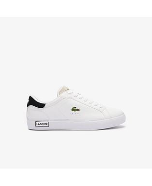 Men's Powercourt Logo Tongue Leather Sneakers