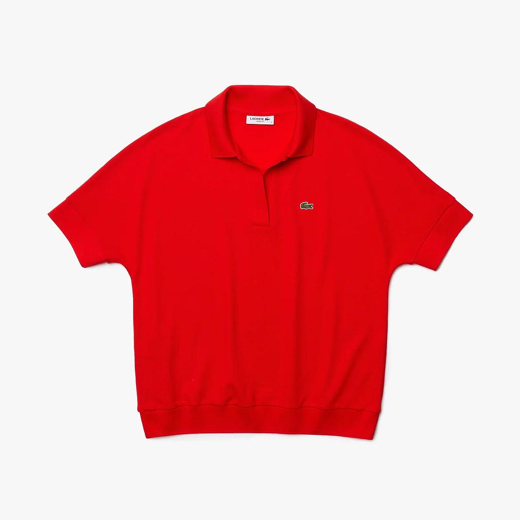 Women's Loose Fit Flowy Piqué Polo