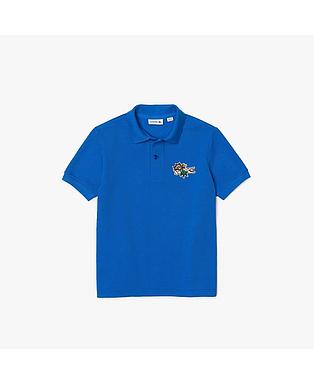 Kids' Comic Badge Organic Cotton Piqué Polo