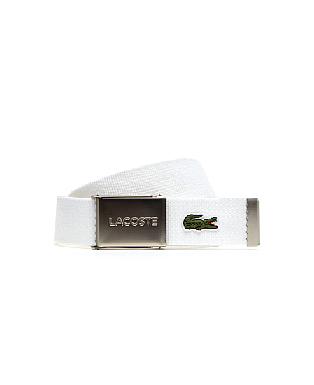 Men's Engraved Buckle Woven Fabric Belt