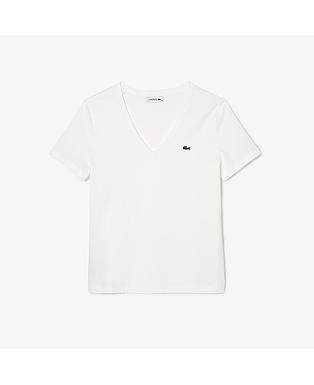 Women's V-neck Loose Fit Cotton T-shirt