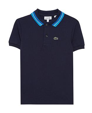Kids' Multicolor Collar Cotton Petit Piqué Polo