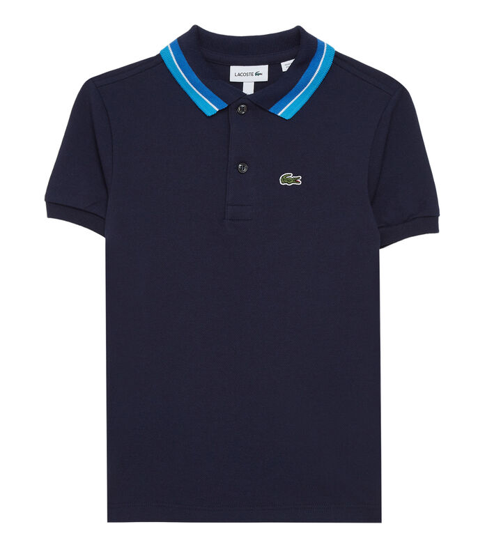Kids' Multicolor Collar Cotton Petit Piqué Polo