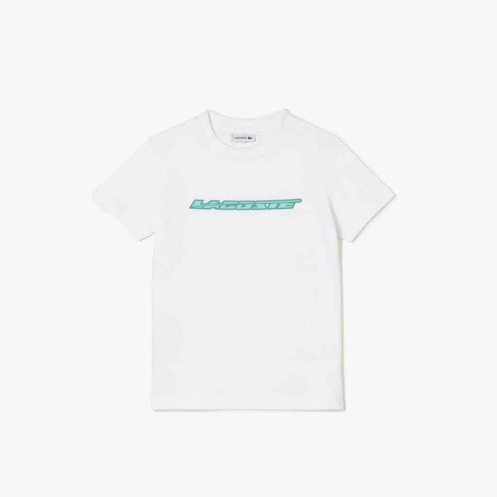 Kids' Lacoste Cotton Jersey T-Shirt with Contrast Marking