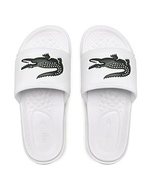 Men's Croco Dualiste Logo Strap Slides