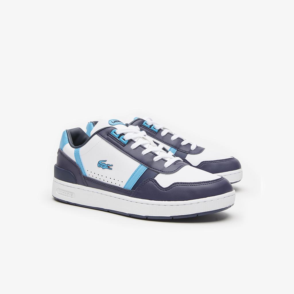 Men's Lacoste T-Clip Leather Colour Block Trainers