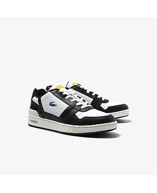 Men's Lacoste T-Clip Leather Colour Contrast Trainers