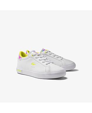 Children's Lacoste Powercourt Synthetic Heel Pop Trainers