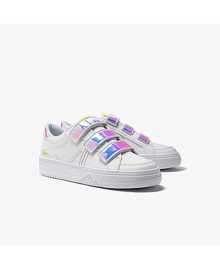 Juniors' Lacoste L001 Synthetic Colour Block Trainers