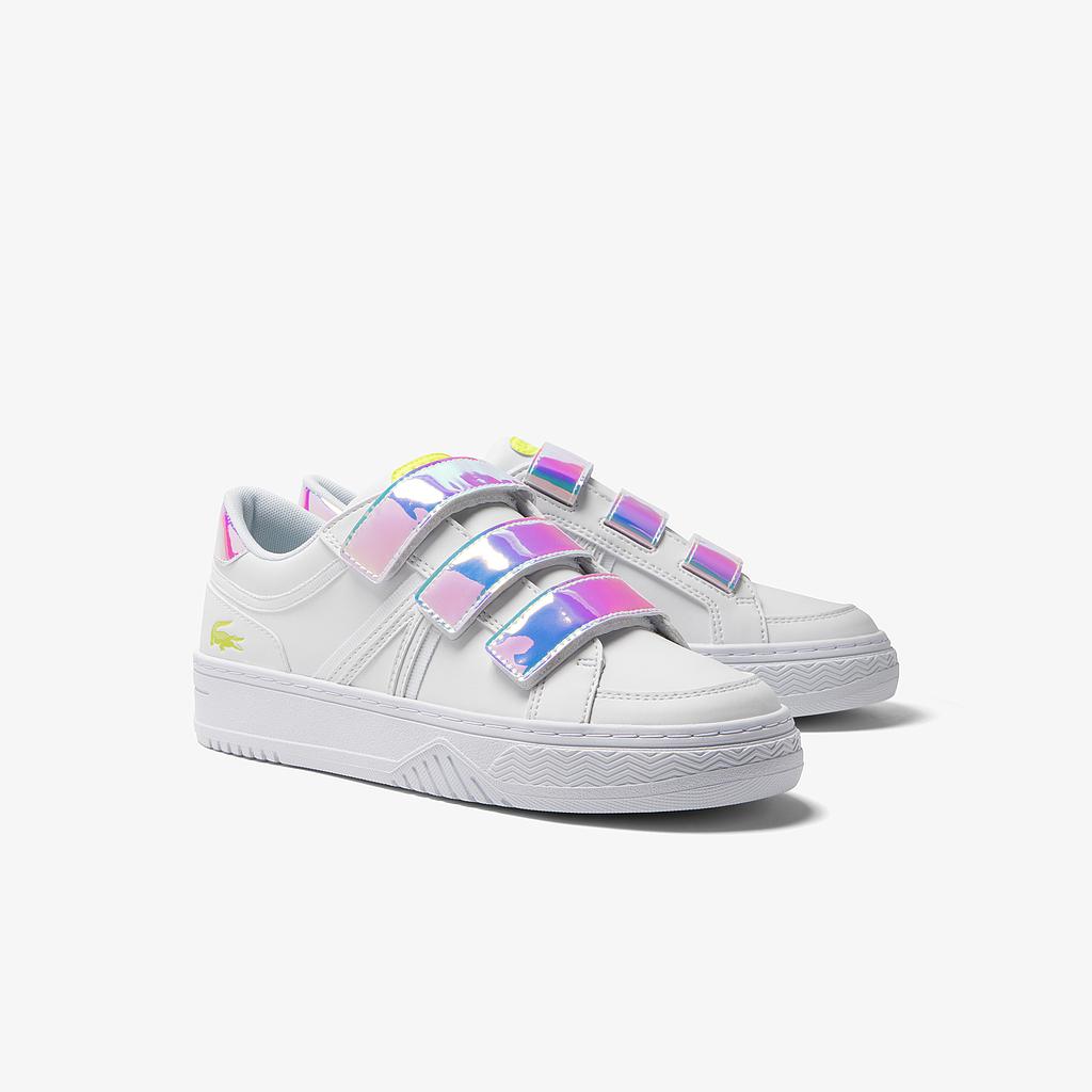[745SUJ0006] Juniors' Lacoste L001 Synthetic Colour Block Trainers