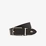 Men's Engraved Buckle Grained Leather Belt
